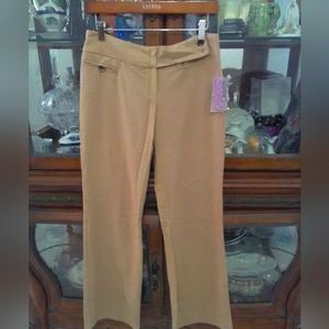 BNWT VINTAGE XOXO PANTS SZ 5/6 BEAUTIFULLY MADE SHARP TAN COLOR DOUBLE BUTTON